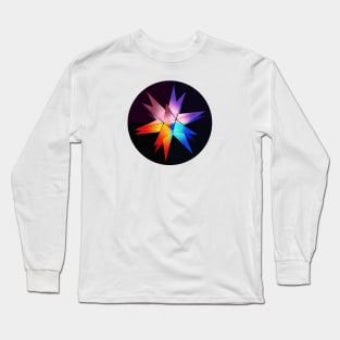 Rainbow colored christmas star Long Sleeve T-Shirt